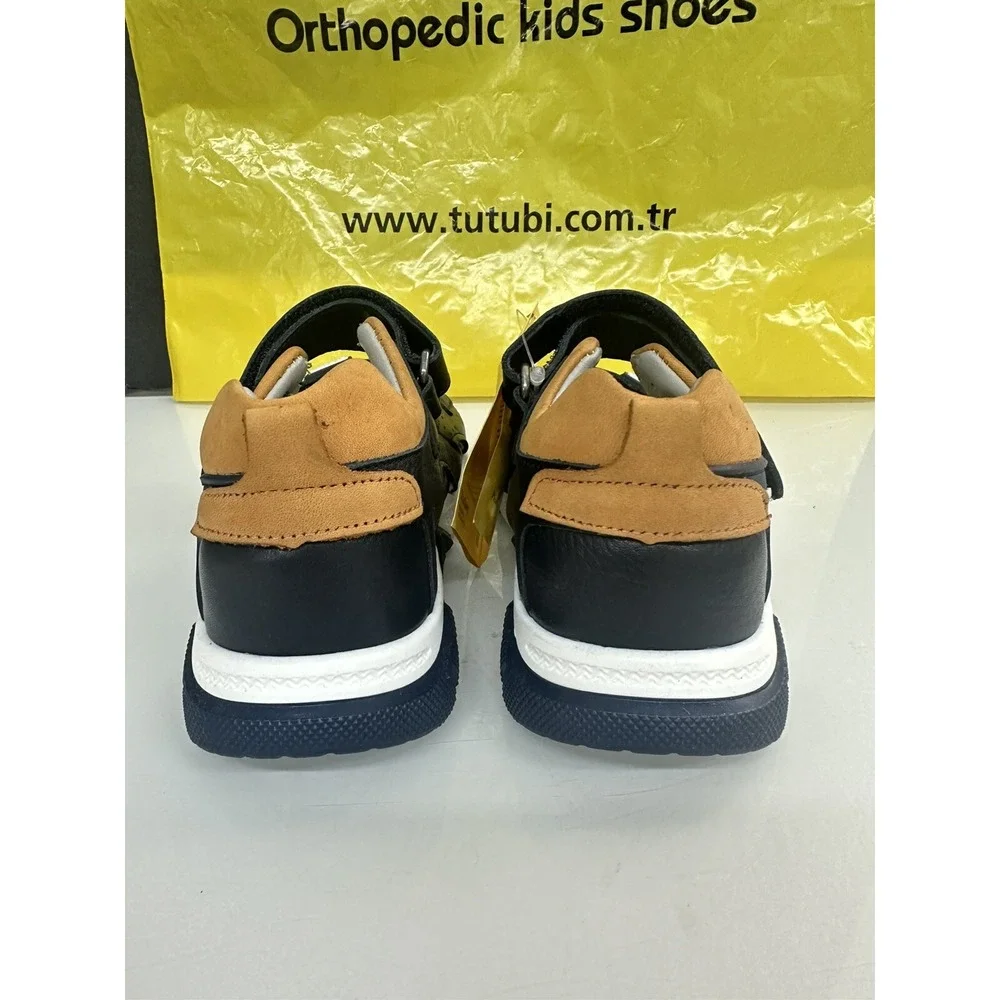TUTUBI Genuine Leather Boys 11 Toddler Orthopedic Support Sandal Made in TURKEY!